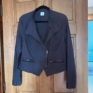 Cabi Twilight Gray/Black Asymmetrical Moto Jacket‎ #3023 Size Medium